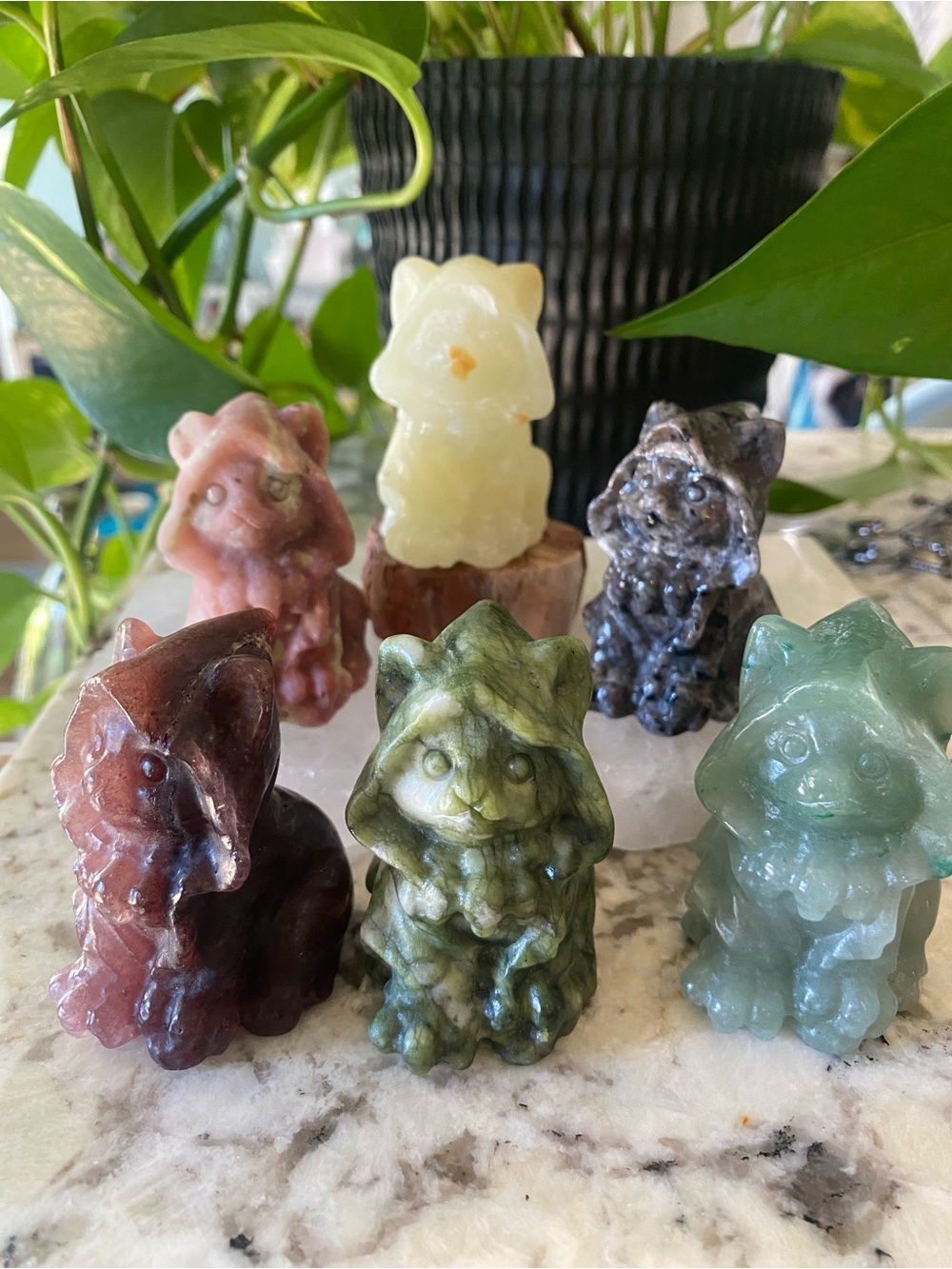🐱🎃 Crystal Hooded Kitties — About 2.5” 🎃🐱